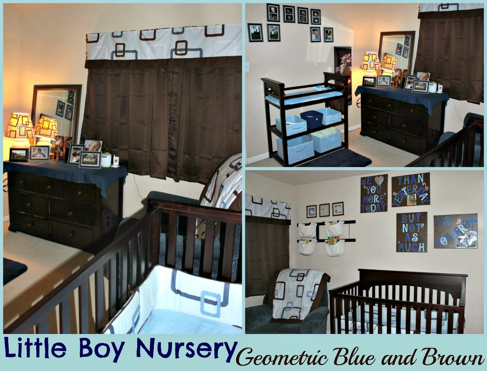 Boy Nursery Decor Blue and Brown Boy Nursery Decor Blue and Brown